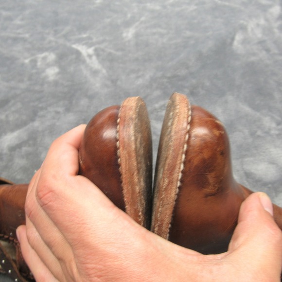 Freebird Womens‎ Boots 6 Rainbow Brown Western Studded Leather Ankle Booties - Picture 16 of 16